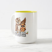 2-Tone Mug 15oz : Mon père Mon vieux moi (jaune) (Devant gauche)