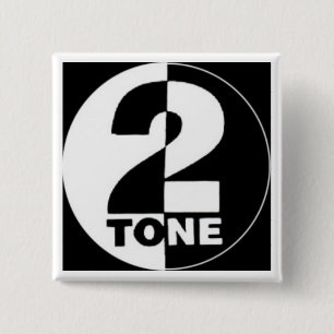 2-tone sq-toets vierkante button 5,1 cm
