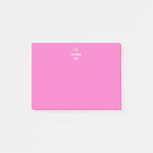 2-tonig gepersonaliseerd monogram op maat post-it® notes (Voorkant)