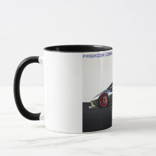 2 tonus super sport voiture sur tasse de café noir