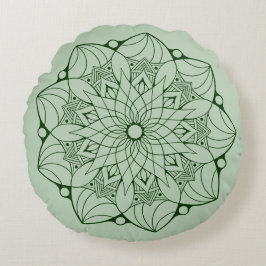 2 Toon Green Mandala Round Sierkussen voor Couch Rond Kussen