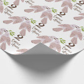 2 Turtle Dove Cadeaupapier (Hoek)