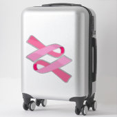 2-up borstkanker bewustzijn roze lint sticker (Koffer)
