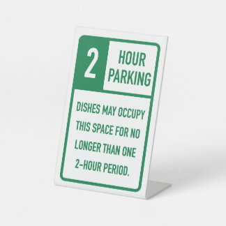 2 uur voor het parkeren reclamebord met voetstuk
