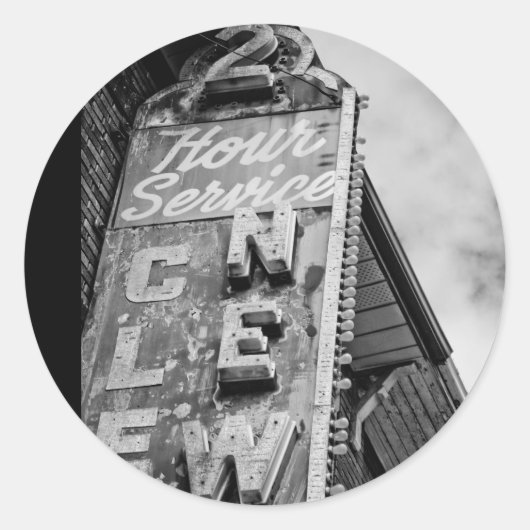 2-uurs service ronde sticker (Voorkant)