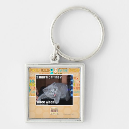 2 veel cafeïne? sleutelhanger (Voorkant)