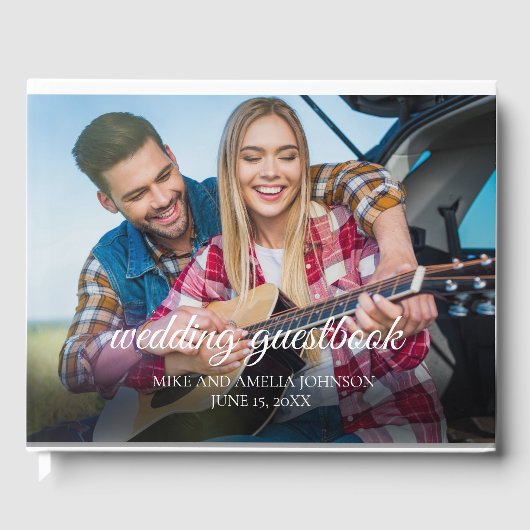 2 Verloving Foto Weddenschap Datum Gastenboek (Voorkant)