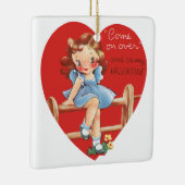 2 verschillende Schattigee Valentijnsdag harten Keramisch Ornament (Rechts)