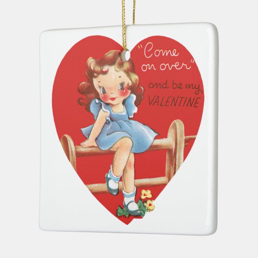 2 verschillende Schattigee Valentijnsdag harten Keramisch Ornament (Links)