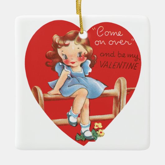 2 verschillende Schattigee Valentijnsdag harten Keramisch Ornament (Voorkant)