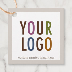 2" Vierkante Hangtags met Touw en Bedrijfslogo Bedankjes Labels