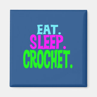 2" vierkante magneet - Eat.Sleep.Crochet.