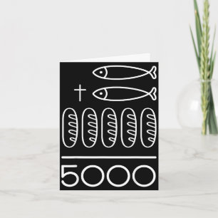 2 vissen 5 broden Jezus voedt de 5000 christen Kaart