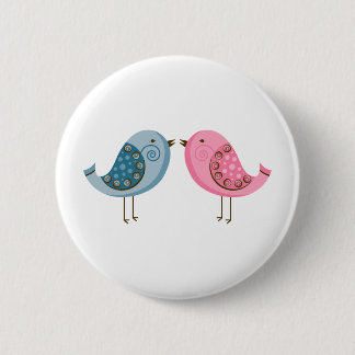 2 Vogels Ronde Button 5,7 Cm