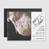 2 Volet photo mariage Enregistrer la date Carte ma (Devant / Derrière)