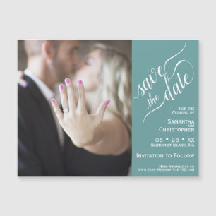2 Volet photo mariage Enregistrer la date Magnet T