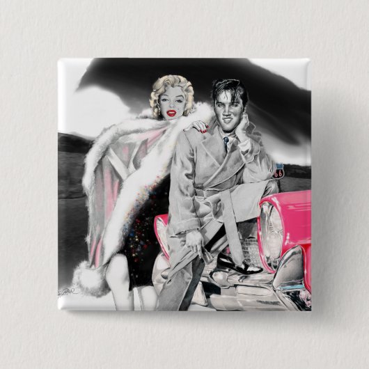 2 voor weg 2 vierkante button 5,1 cm (Voorkant)