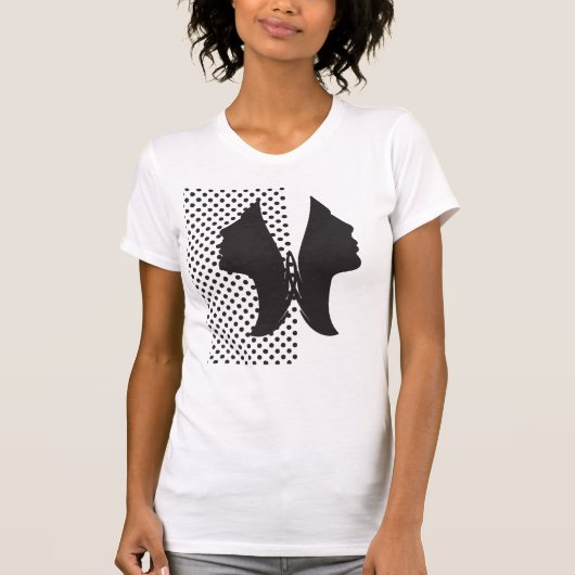 2 Vrouw Gezichten Vlinder Tshirt (Voorkant)