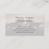 2 Wilde paarden Silhouette-foto Visitekaartje (Achterkant)