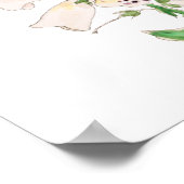 2 witte voxhandschoenen bloemen bloesems bloesem i poster (Hoek)