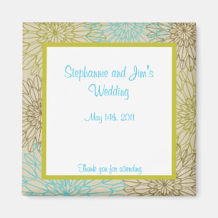 2 "x2" aankondiging magneet Floral Burst