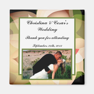 2 "x2" aankondiging magneet kleurrijke Lotus bloem