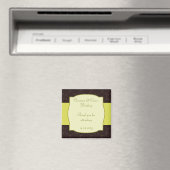 2 "x2" aankondiging magneet licht / olijfgroen Cha (Insitu (Vaatwasser))