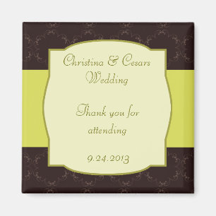 2 "x2" aankondiging magneet licht / olijfgroen Cha