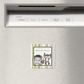 2 "x2" aankondiging magneet Monkey Time Zoo Dier (Insitu (Vaatwasser))