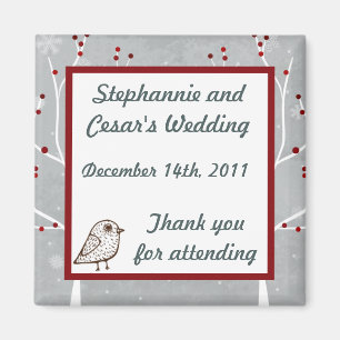 2 "x2" aankondiging magneet witte boom