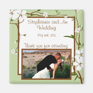 2"x2" aankondiging Magnet Dogwood Flowers Magneet