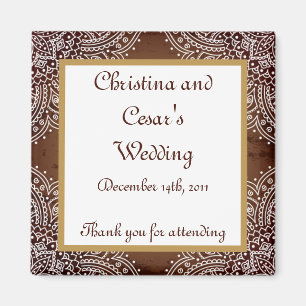 2"x2" Aankondigingsmagneet Diep Marokkaans Bruin Magneet