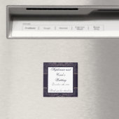 2 "x2" aankondigingsmagneet diep Paarse Damask Magneet (Insitu (Vaatwasser))