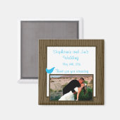 2"x2" Aankondigingsmagneet Liefdesvogels Magneet (Voorkant / Achterkant)