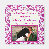 2"x2" Aankondigingsmagneet Magenta Paars Formeel F Magneet (Voorkant)