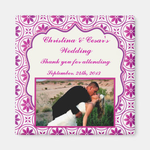 2 "x2" aankondigingsmagneet magenta Paarse formele Magneet