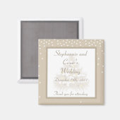 2"x2" Aankondigingsmagneet Oud Stad Kerstmis Magneet (Voorkant / Achterkant)