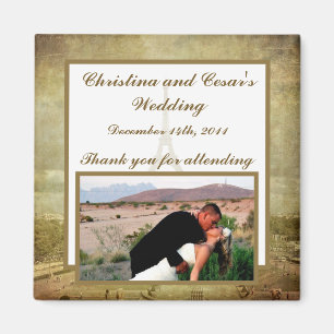 2"x2" Aankondigingsmagneet Vintage Parijs Magneet