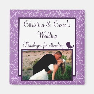 2 "x2" aankondigingsmagneet Vogelschommel Paarse B Magneet