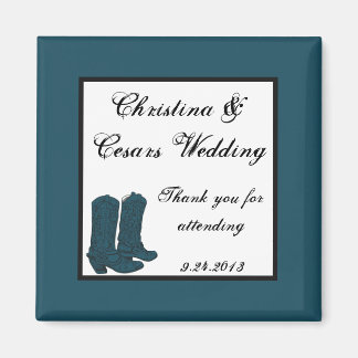 2"x2" Aankondigingsmagneet Western Blauwe Cowboyla Magneet