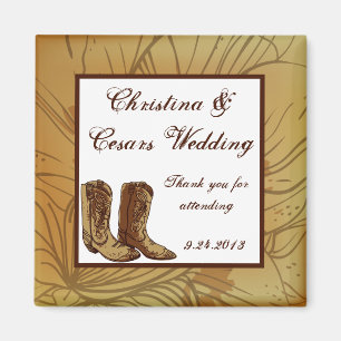 2"x2" Aankondigingsmagneet Westerse Cowgirl Hoed/L Magneet
