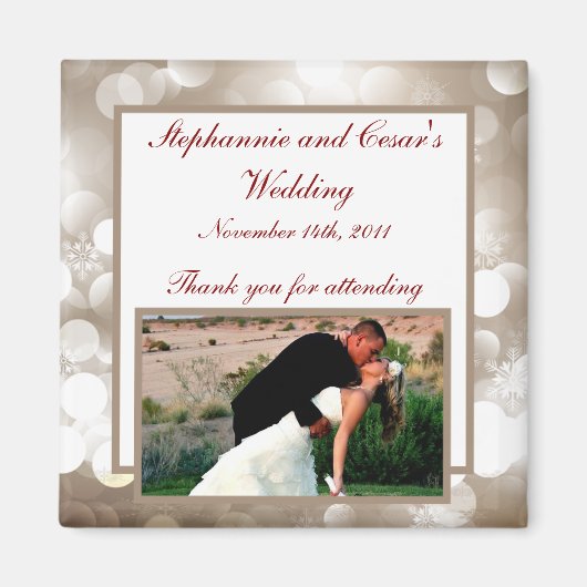 2"x2" Aankondigingsmagneet Winter Vervaaging Magneet (Voorkant)