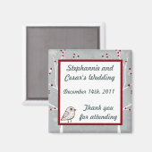 2"x2" Aankondigingsmagneet Witte Boom Magneet (Voorkant / Achterkant)