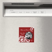 2"x2" Enregistrer la date Magnet Crimson rouge Flo (In Situ (Lave-vaisselle))