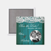 2"x2" Enregistrer la date Magnet Distrissé bois Tu (Recto/Verso)