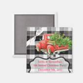 2 "x2" Favor Magneet XMAS Vrachtwagen Kerst Buffel (Voorkant / Achterkant)
