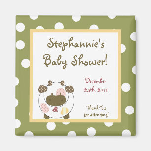 2"x2" Favor Magnet Abby's Farm Rose Girly Grange