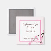 2 "x2" Favor Magnet Pink Cherry Blossom Magneet (Voorkant / Achterkant)