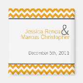 2 "x2" Favoriet Magneet Geel Grijs Grijs Chevron N (Voorkant)