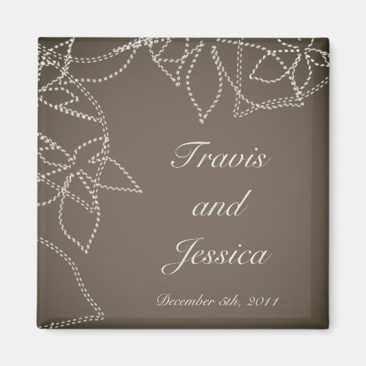 2 "x2" Favoriet Magneet Herfst Bloemval Bladeren G (Voorkant)